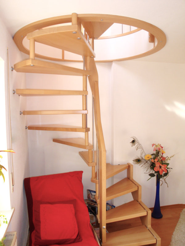 Sanierte Spindeltreppe